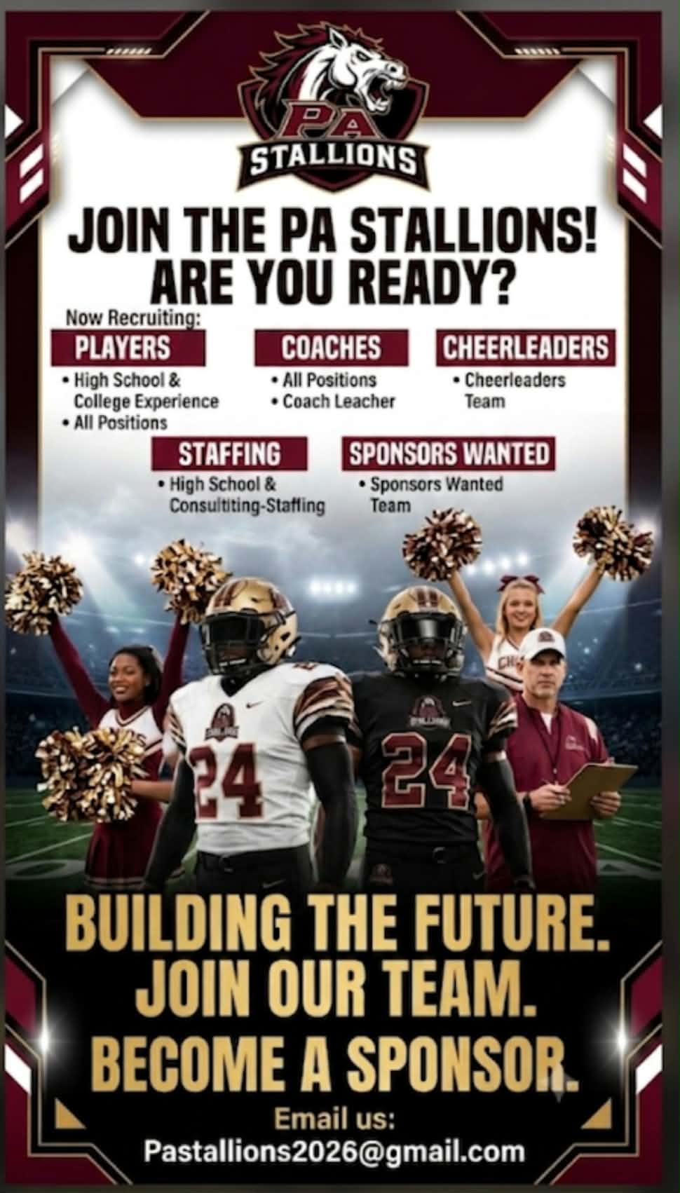 Now recruiting · Join the Stallions
